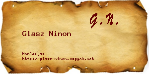 Glasz Ninon névjegykártya